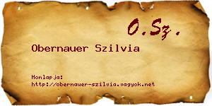 Obernauer Szilvia névjegykártya