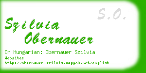 szilvia obernauer business card